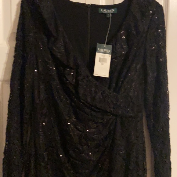 Gorgeous sequin Black cocktail dress with ruffles BRAND NEW, never worn - Picture 5 of 8